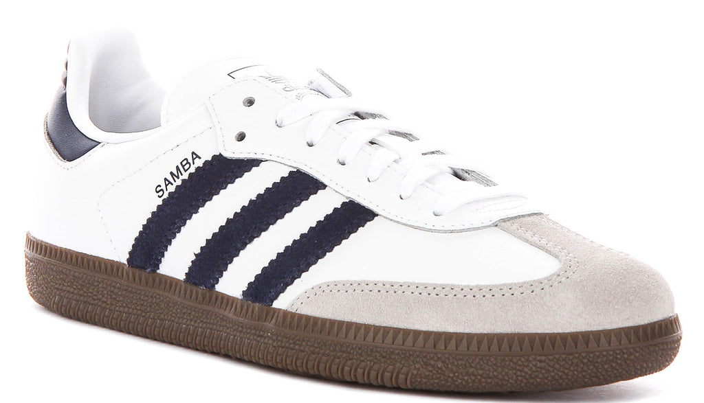 Adidas Samba Og J In White Navy For Youth